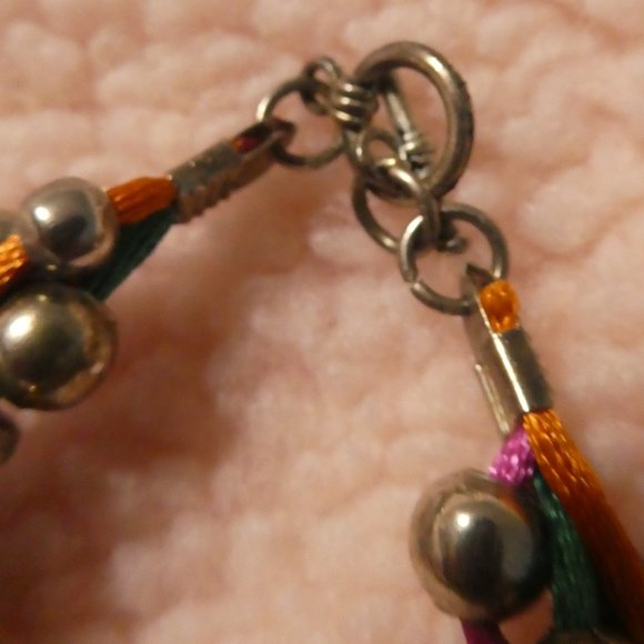 Unicorn Bracelet With Fishbone and Star | Pink, Orange and Green String | Beads - Picture 5 of 10